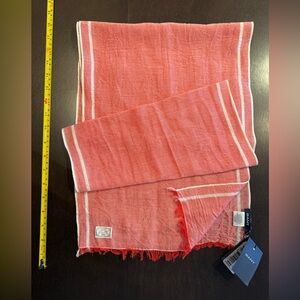NWT GANT Flag Print Cotton Scarf – Cardinal Red (Made in Italy)